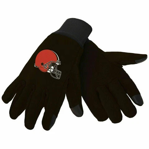Cleveland Browns Texting Gloves NEW One Size Fits Most FOCO Black Cover