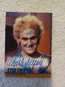 Star Trek TOS Season 3 Autograph Card A81 Charles Napier As Adam (Blue-Felt Tip) - Foto 1 di 1