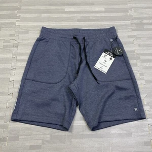Kenneth Cole Tech Jogger Active Shorts Mens Size Small S 8" Navy Heather $69 - Picture 1 of 9