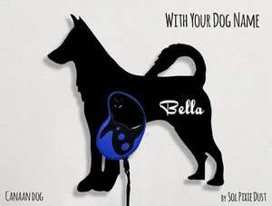 Canaan Dog - Nombre Personalizado Perro Correa - Gancho de Pared - Imagen 1 de 3