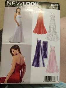 New Look pattern 0534 6454 Sz 8-18 Strapless Halter Evening Dress Prom Formal - Picture 1 of 2