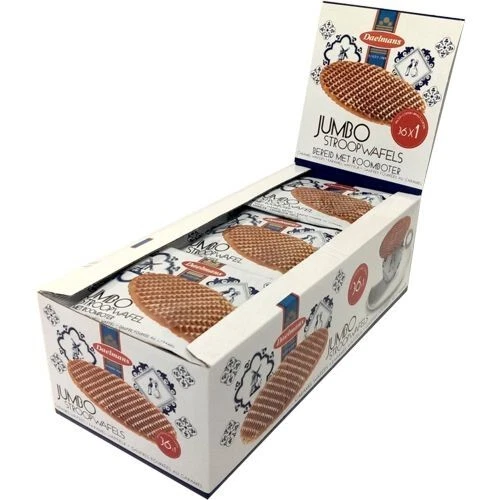 Daelmans Jumbo Stroopwafels 36 x 39g einzeln verpackt (Karamell-Sirup-Waffeln) - Bild 1 von 1