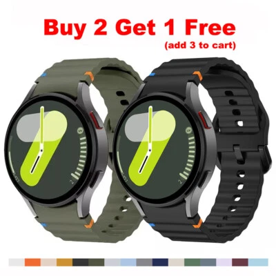 Sport Silicone Watch Band For Samsung Galaxy Watch 7/6/5/4/FE 40/44/47mm Strap