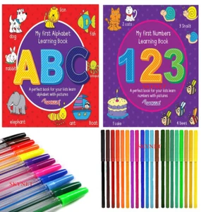 MY FIRST ALPHABET NUMBER LEARNING BOOK BOOKS KIDS BOY GIRL CHILDREN HOME - Picture 1 of 31