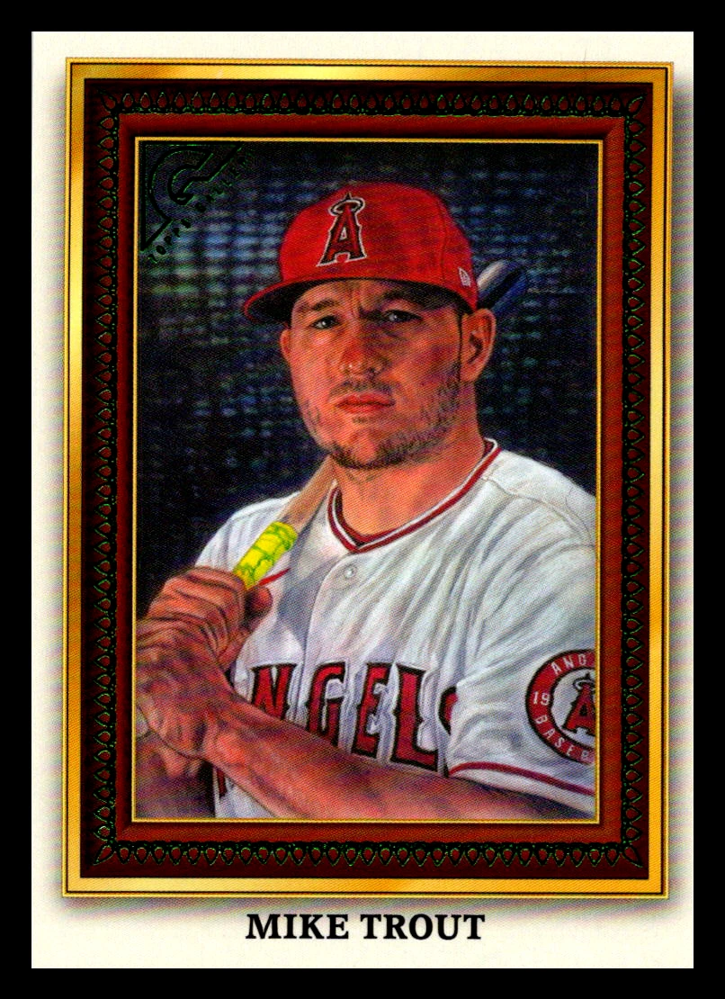 2022 Topps Gallery Portrait Gallery Green Mike Trout /250 #PG-2 Angels
