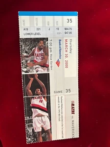 Portland Blazers Vs Dallas Mavericks March 30 2000 PDX Win 96/85 Ticket Stub - Picture 1 of 2