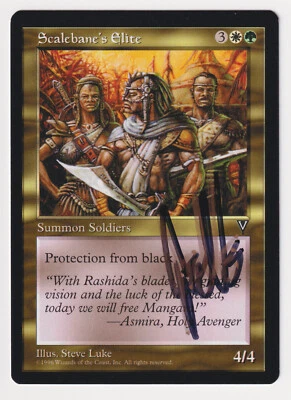 Shadow Signed Scalebane's Elite Proof LP Visions Artist Steve Luke MTG Magic AP! - Image 1 of 2
