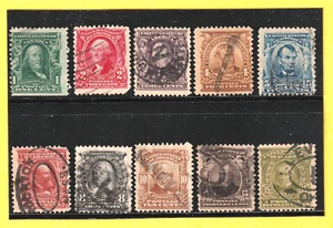jis36 US STAMP SC# 300-309 1-16c 1902 USED CV$43.00 566 - Picture 1 of 1