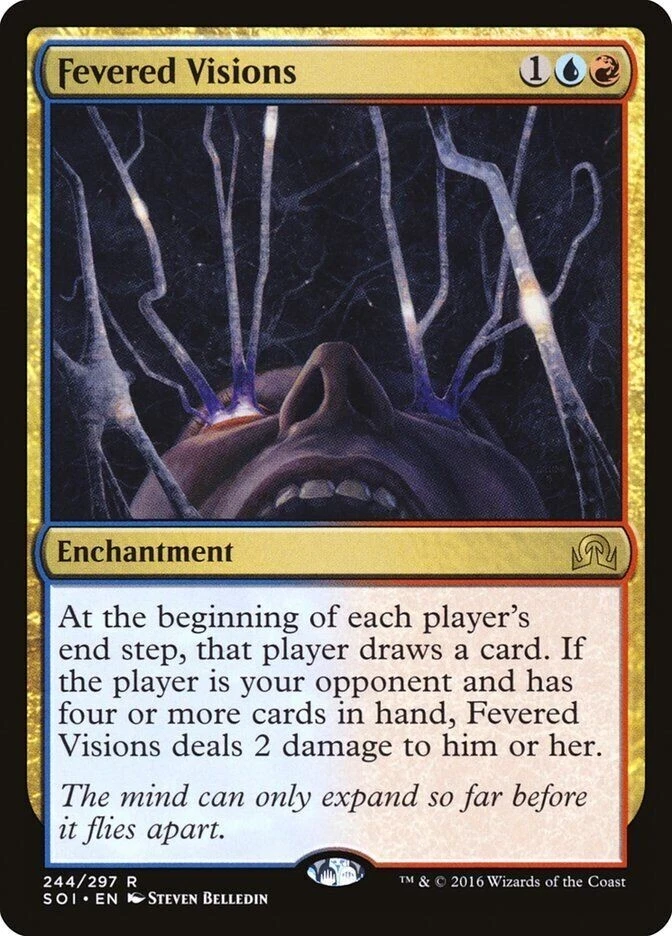 Fevered Visions NM/SP Shadows over Innistrad MTG Magic the Gathering Gold Eng - Image 1 of 1