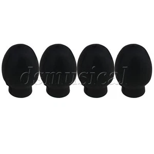 Black Drumstick Practice Silent Tips Rubber Silent Drum Stick Tips Pack of 4 - Picture 1 of 7