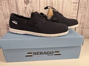 Zapatos Sebago Monterey para hombre 78117KW/908 azul marino NUEVO - Imagen 1 de 8