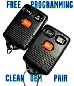 PAIR 2X 100% OEM 1994 1995 1996 1997 FORD F-150 KEYLESS REMOTE KEY FOBS GQ43VT4T - Picture 1 of 5