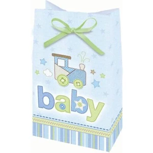 Carter's Baby Boy Little Train Blue Baby Shower Party Favor Bags Treat Sacks - Picture 1 of 1
