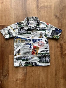 VTG Reyn Spooner MLB Yankees Kids Aloha Child Hawaiian Shirt Sz XS - Picture 1 of 5
