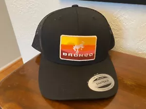 NEW NWT Ford Bronco Trucker Hat Vintage Retro Patch, Snapback Mesh Cap Black - Picture 1 of 4