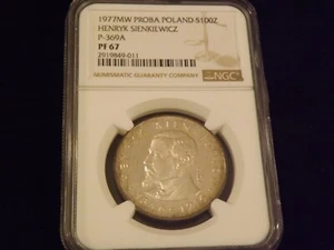 1977 -MW Proba Poland Henryk Sienkiewicz NGC PF 67 - Picture 1 of 2