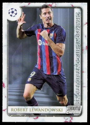 2022-23 Stadium Club Cromo Robert Lewandowski Campeonato Contribuciones Foto 1 de 2