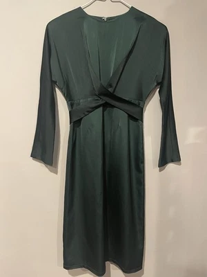 Dainty Jewells So Much To Celebrate Girls Dress XL Emerald Green Satin - Image 1 of 4