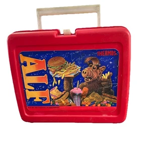 Vintage 1987 ~ ALF ~ Kunststoff rot - OHNE Thermoskanne Lunchbox TV Alien Productions Made USA - Bild 1 von 11