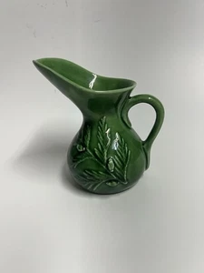 Water Pitcher Green Ceramic Glazed Small Decorative - Picture 1 of 8