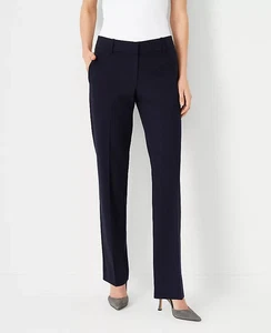 NEW $119 Ann Taylor the straight pant in seasonless stretch Navy sz 6 - Picture 1 of 2