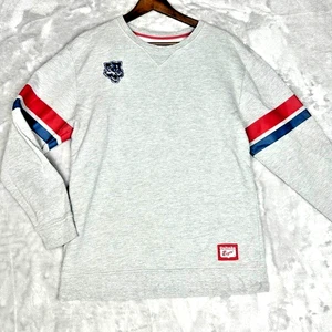 Onitsuka Tiger grau Rundhals Sweatshirt rot blau Streifen Logo Pullover - Bild 1 von 14