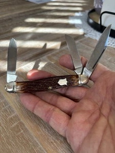 Camillus New York USA Stockman 3 Blade Beautiful Pocket Knife - Picture 1 of 6
