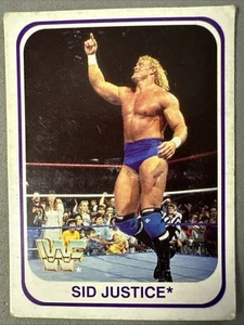WWF Wrestling Vintage Trading Card Merlin 1991 No 3 Sid Justice - Picture 1 of 3