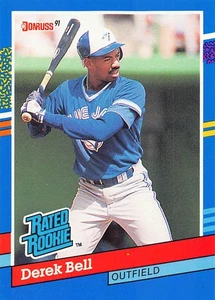 Derek Bell 1991 Donruss 32a Toronto Blue Jays BASEBALL Card - Picture 1 of 2