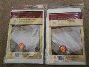 (2) Fundas de colchón dobles nuevas en bolsa 12" profundidad de bolsillo sin abrir #225275 - Imagen 1 de 4