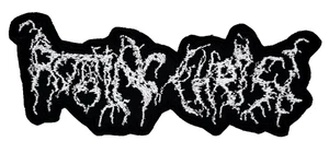 ROTTING CHRIST WHITE LOGO (geformte Bordüre) BESTICKTER PATCH - Bild 1 von 2