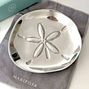 Mariposa Sand Dollar Muschel Aluminium Servierschale Teller Maritimes Dekor 6" - Bild 1 von 11