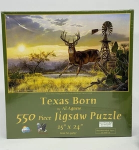 Texas Born 550 Piece Jigsaw Puzzle by Al Agnew 34657 SunsOut SEALED New - Picture 1 of 3