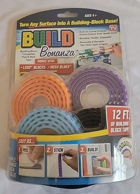 BUILD BONANZA Block Peel & Stick Tape Works with Popular Brand 12 ft  - Image 1 of 3