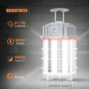 150W LED Construction Light Linkable Jobsite Temporary Work Hanging Lights 5000K - Picture 1 of 10
