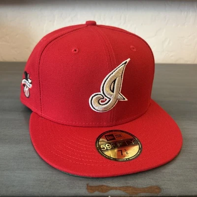 Exclusive Cleveland Indians College Crossover New Era 59Fifty Hat 7 3/8 Ohio St - Image 1 of 4