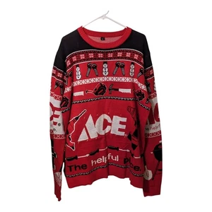 ACE Hardware Christmas Ugly Sweater Lights Up WORKS Tools Clark Kensington Sz XL - Picture 1 of 5