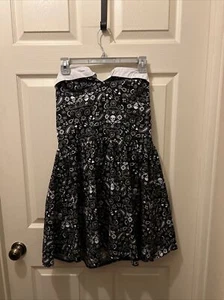 Hell Bunny Mujer Rockabilly Mini Negro Bandana Vestido Sin tirantes Calaveras Talla 2XL - Imagen 1 de 8