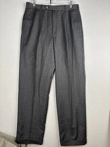 Pantalones Tommy Hilfiger De Colección Para Hombre 34x34 Cuadros Ventana Franela Pantalón Lana 4111 - Imagen 1 de 17