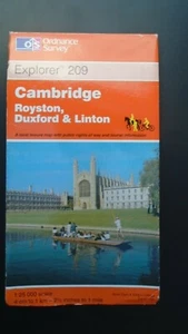 Ordnance Survey Map Cambridge 1999 Duxford Linton Royston Wimpole Chesterton - Picture 1 of 5