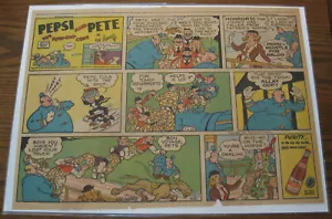PEPSI und PETE The Pepsi-Cola Cops Comicstreifen Zeitung Werbung 1942 RUBE GOLDBERG F - Bild 1 von 1