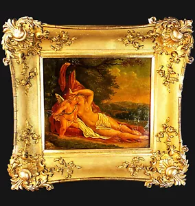 TOP ENDE 18. Anfang 19. C GERAHMTES EUROPÄISCHE SCHULGEMÄLDE - AMOR & PSYCHE - Bild 1 von 7