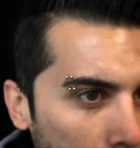 2-Surgical Steel 3mm Ball Eyebrow curved barbell Lip Nipple Piercing Jewelry - Picture 1 of 11