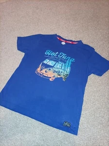 Hot Tuna T-shirt - Blue with Camper Van - Boys - Age 9-10 - Picture 1 of 7