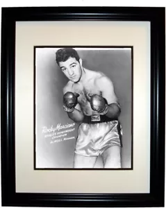 Leggenda della boxe Rocky Marciano 8x10 Foto In Cornice 11x14 Nera #4 - Foto 1 di 1