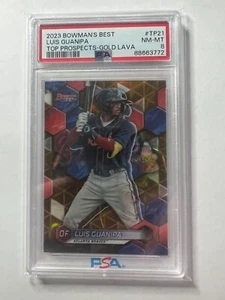 PSA 8 2023 Bowman's Best Gold Lava Luis Guanipa 37/75 Atlanta Braves - Picture 1 of 1