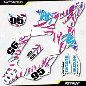 Kit de gráficos retro blanco Fierce Polisport Restyle para Suzuki Drz400 Drz400sm - Imagen 1 de 8