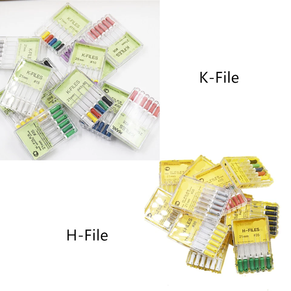 Dental Endodontic Root Canal Stainless Steel K-File/H-Files 21/25/31mm Hand Use - Image 1 of 1