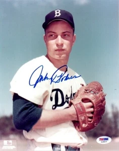JOHNNY PODRES - BROOKLYN DODGERS SIGNED 8X10 COLOR PHOTO / PSA/DNA COA - Picture 1 of 2