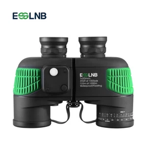 7x50 HD binoculares impermeables con telémetro brújula lente FMC para adultos - Imagen 1 de 12